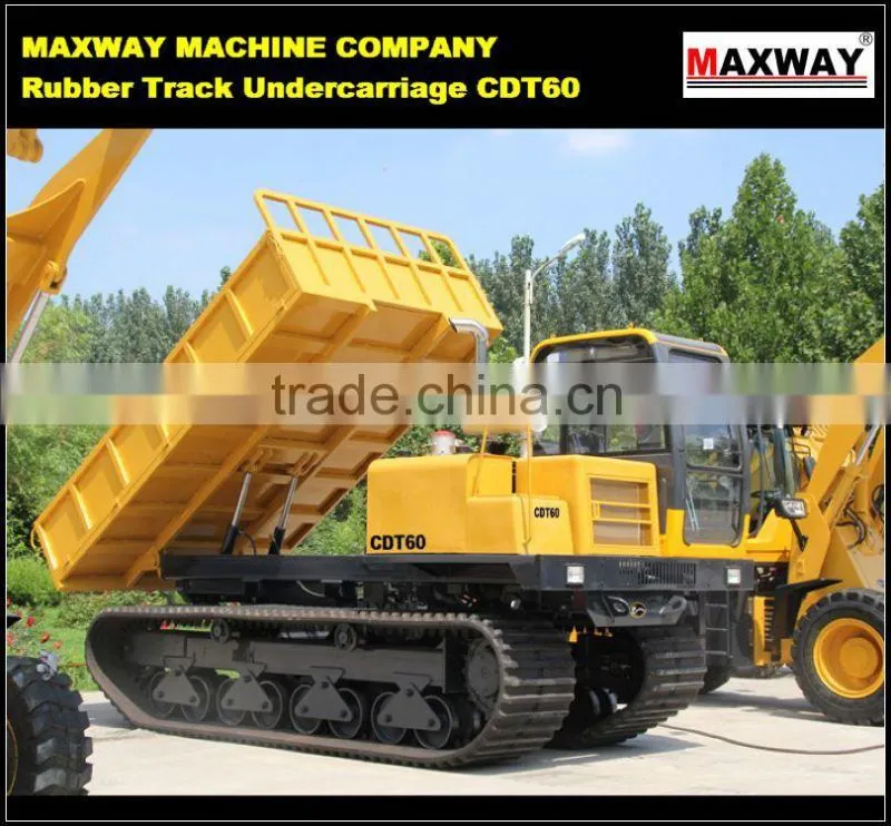 Hydraulic Self-unloading Crawler Type Farm Tractor for Palm , CE / ISO / SGS , Model: CDT60