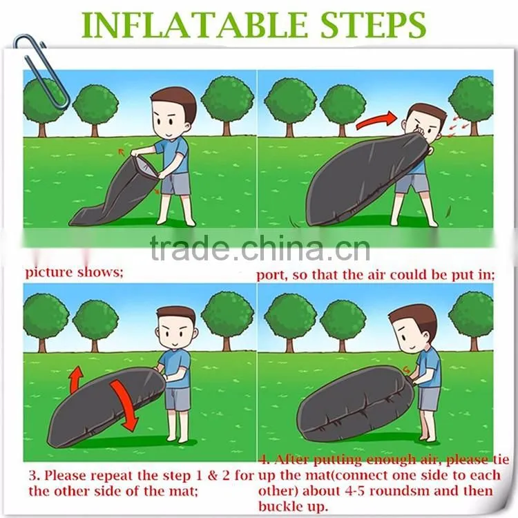 Outdoor Nylon Fabric Inflatable Beach Lounger Convenient Compression Hangout Bean Inflatable Air Sleeping Bags