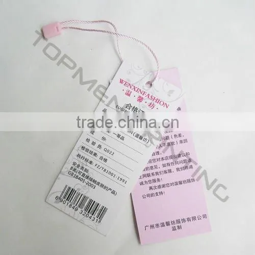 Colorful Printing String Paper Hang Tag