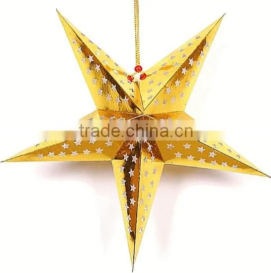 Hot selling star shaped led paper lantern light