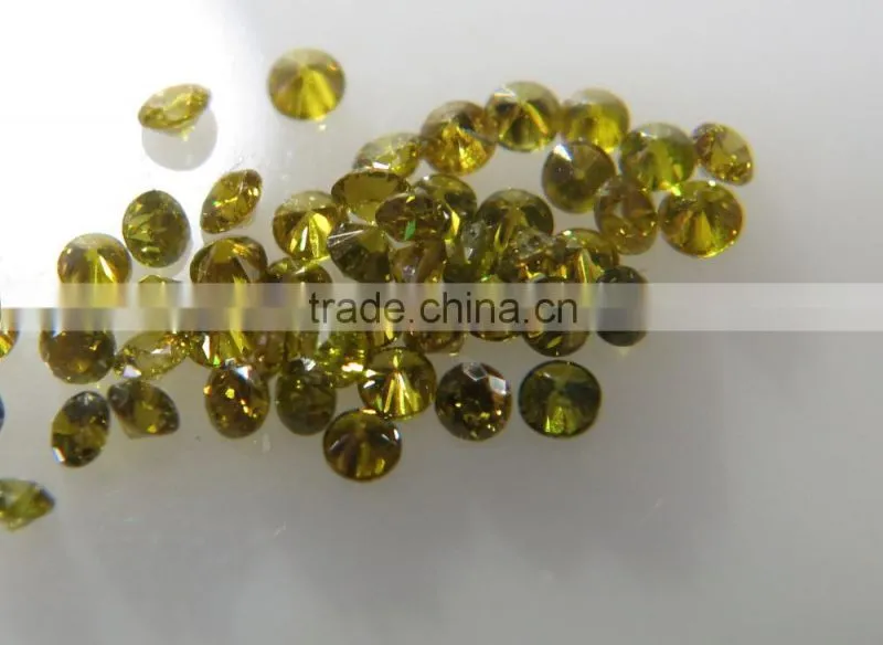 0.8-1mm Natural Loose Brialliant Cut Fancy Green Diamond Lot SI Clarity Good Fire