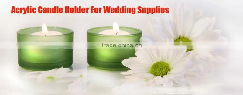 High Polished Acrylic Candle Display Stand, Beautiful Yellow Candle Holders, Lucite Tealight Candle Holder