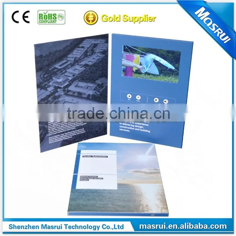 paper cover LCD screen video message card