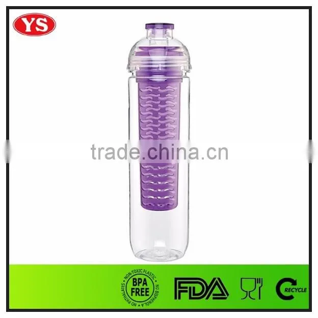 800ml bpa free reusable fruit infuser tritan water tumbler with lid