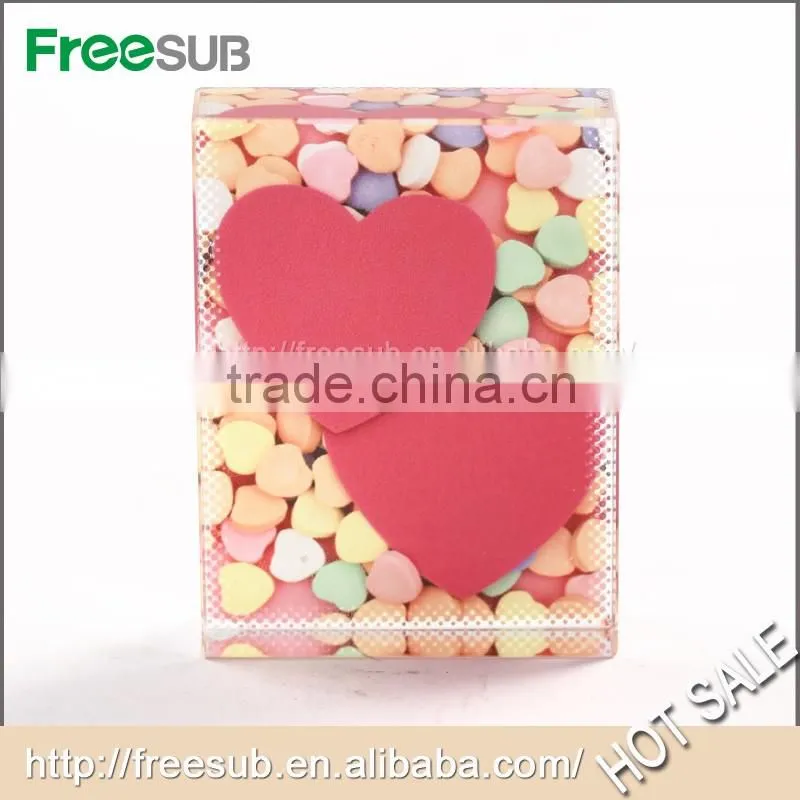 New Funny Curved Crystal Cube Glass Photo Frame