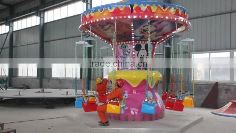 Funfair Swing Flying Chair Rides / Free Fall Tower / Amusement Park Equipment