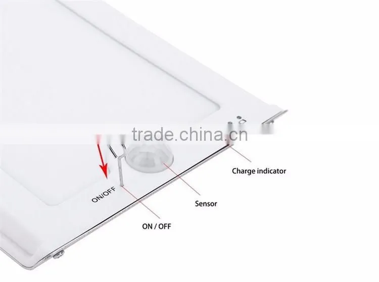 46 led aluminum pad ip65 450LM PIR sensor + Light control+weak light motion sensor solar led light