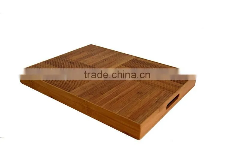 TF160 bamboo stripe serving tray with holes