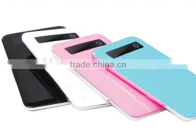 Promotional gift 7200/7800/8000/8800mah smart phone ultra thin power bank with real capacity