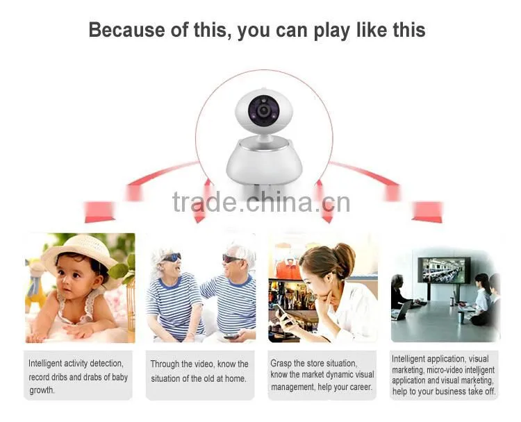 cn AICO 2015 hot smart home white dome megapixel p2p 720p 360 wireless wifi webcam with remote control