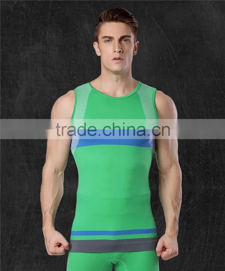 Men's wholesale cheap fashion fitness singlet compression tank top