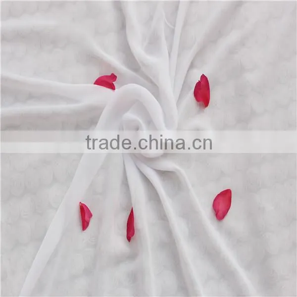 Wholesale white chiffon fabric ,polyester chiffon fabric for clothes