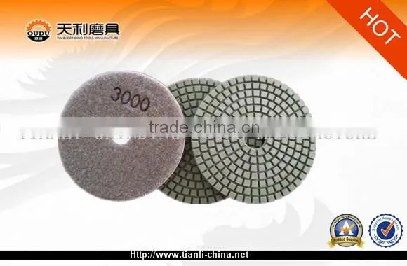 granite abrasive sandpaper pasted on grinding machine