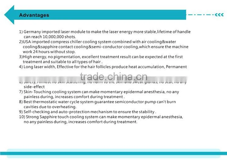 Pain Free 400W Depilation Laser Diode 808nm