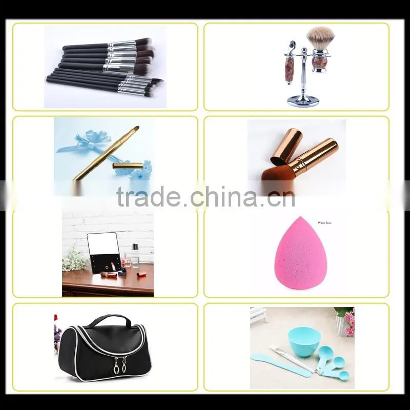 High quality luxury gold oval cosmetic powder brush