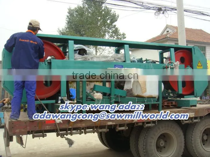 Round Log Cutting Large Scale Portable Horizontal Band Sawmill For Sale