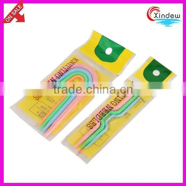 Plastic Cable Knitting Needles Acrylic Blended Yarn Glitter Cotton Yarn