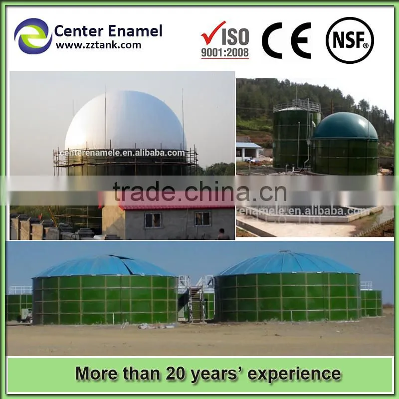 Glass-Fused-to-Steel Bolted Storage Tanks for Biogas Plant