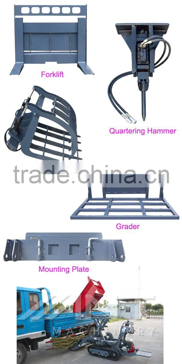 BY800 Chinese construction mini wheel loader engine power barrow with CE