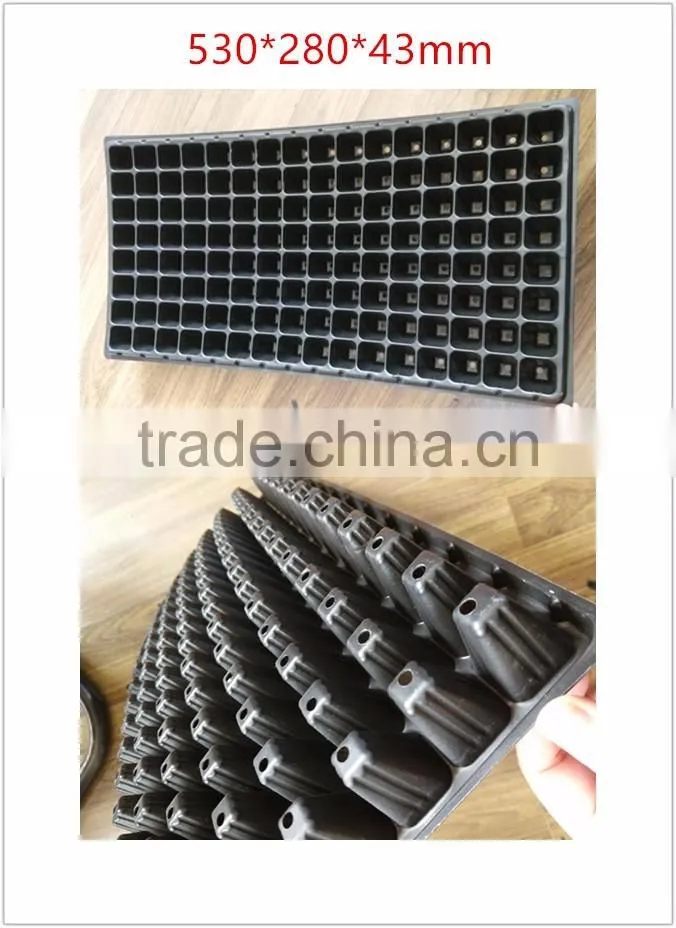 Nursery Trays & Lids,54x28cm Black PS seed germination tray, 128 cell
