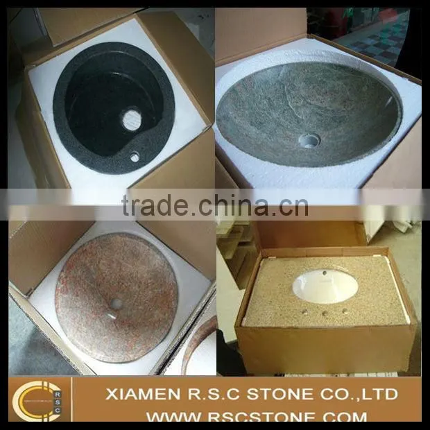 Crema Marfil Beige Marble Flowered Carved Rectangle Sink