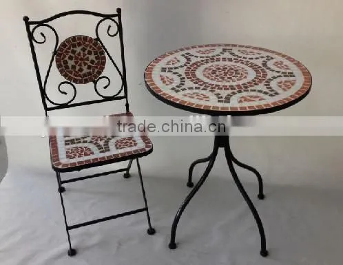 Best seller outdoor mosaic bistro set table