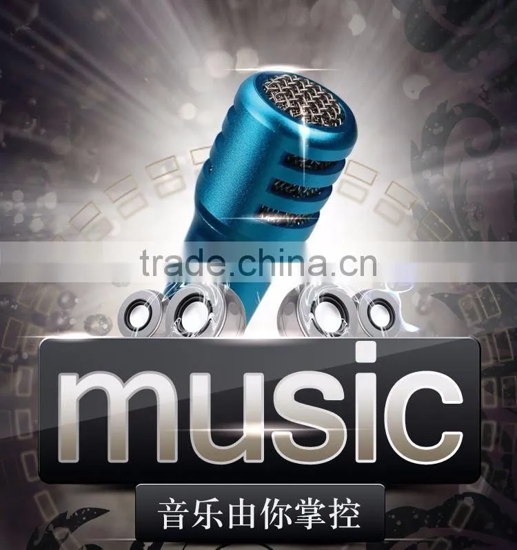 Mini Portable Fashionable Cellphone Microphone With Earphones, Factory Price Mini Cellphone Microphone For Singing