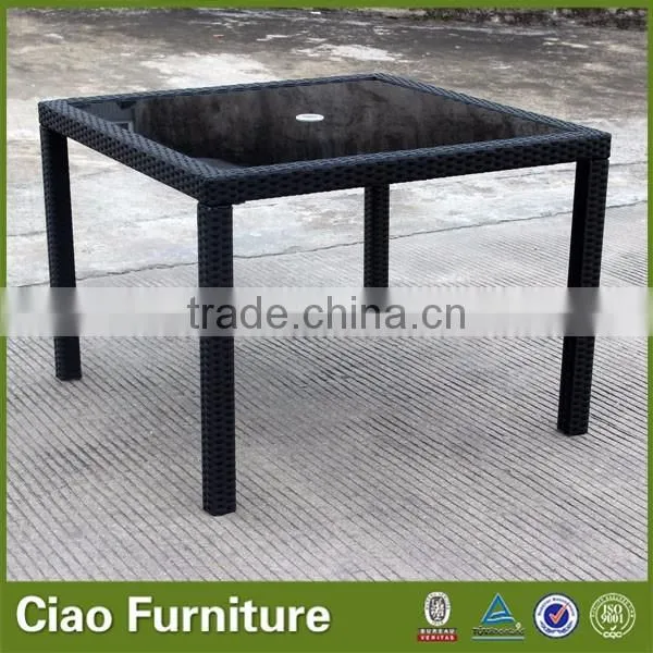 Modern Rattan Dining Table With Center Hole