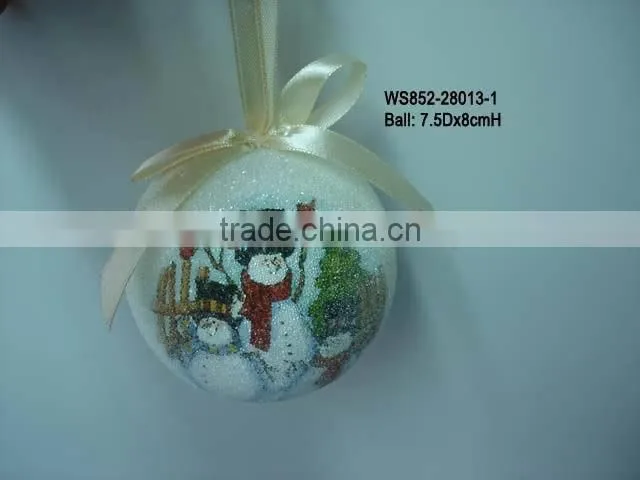 Polyfoam Christmas Snowman Ball Ornament Decoration