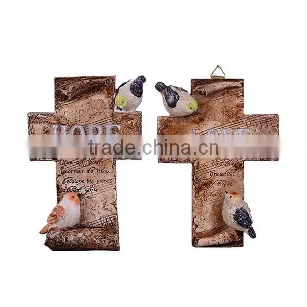 Collectible religious gifts catholic HOPE LOVE bird cross