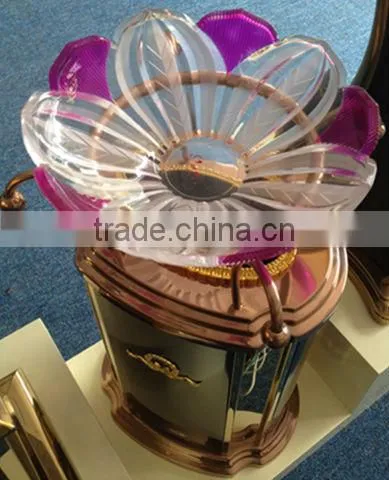 Lotus flower shape ashtray/ Newest design hotel glass centerpiece crystal salad plate/fruit plate/candy plate BHL-P21 Hot sale!