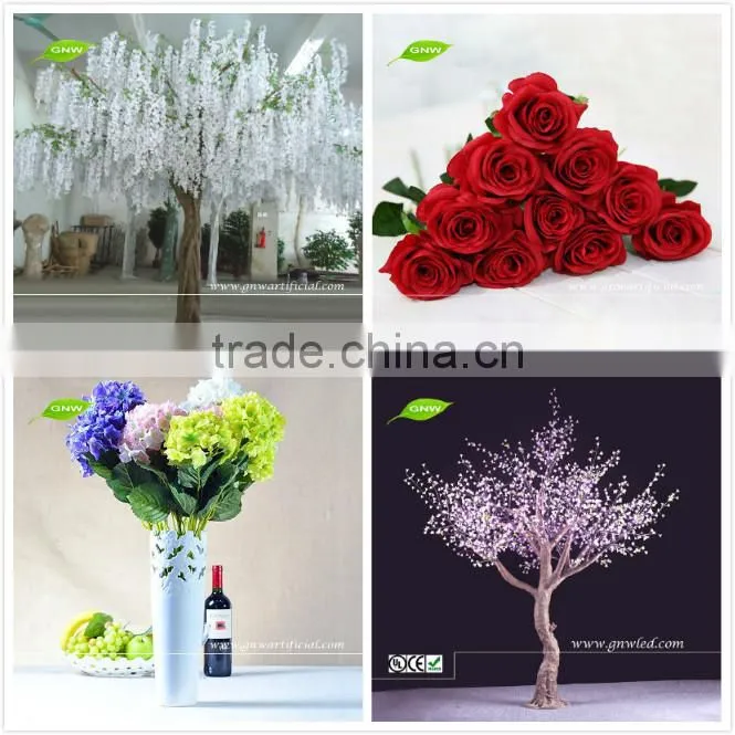 GNW 9ft artifiical tree for indoor weddings decoratior white cherry blossom tree wooden trunk