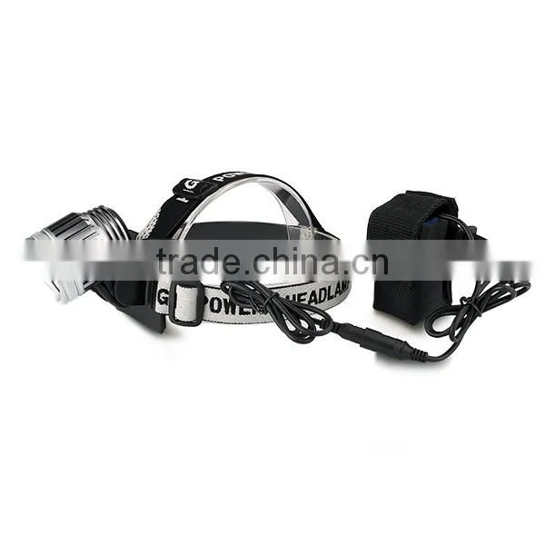 10W 3800Lumens 3 * CREE XM-L T6 LED Head Light torch Rechargeable waterproof aluminum alloy Head Lamp