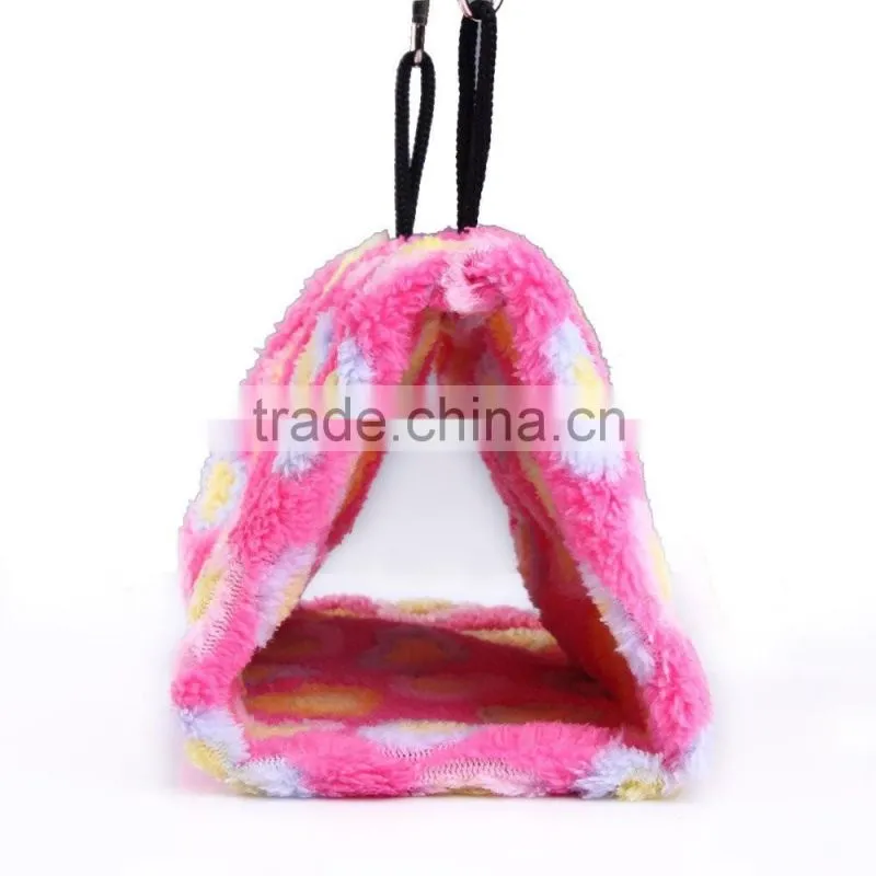 Plush Snuggle Bird Hammock Hanging Snuggle Cave Happy Hut Bird Parrot Hideaway
