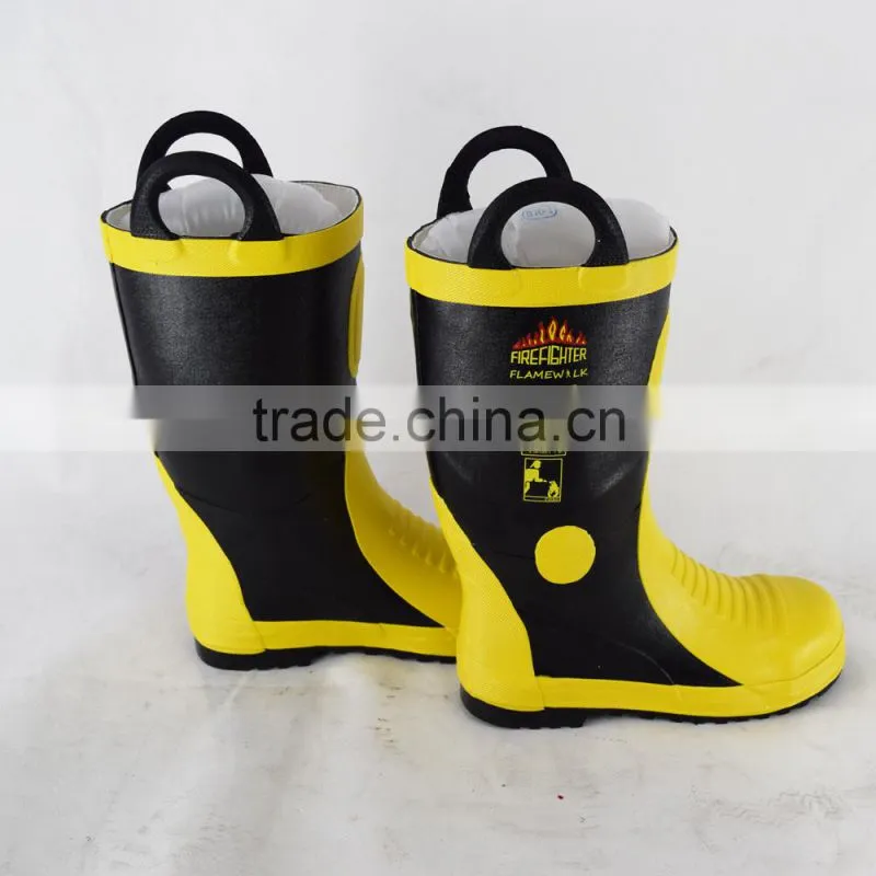 2016 Steel Toe Steel Mid Sole Vulcanized Rubber EN Approved Fire Boot