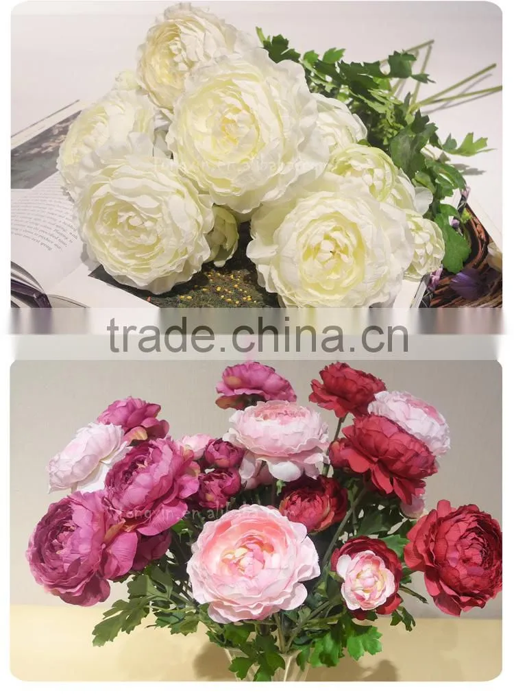 hot sell artificial ranunculus wedding low moq decoration arrangement