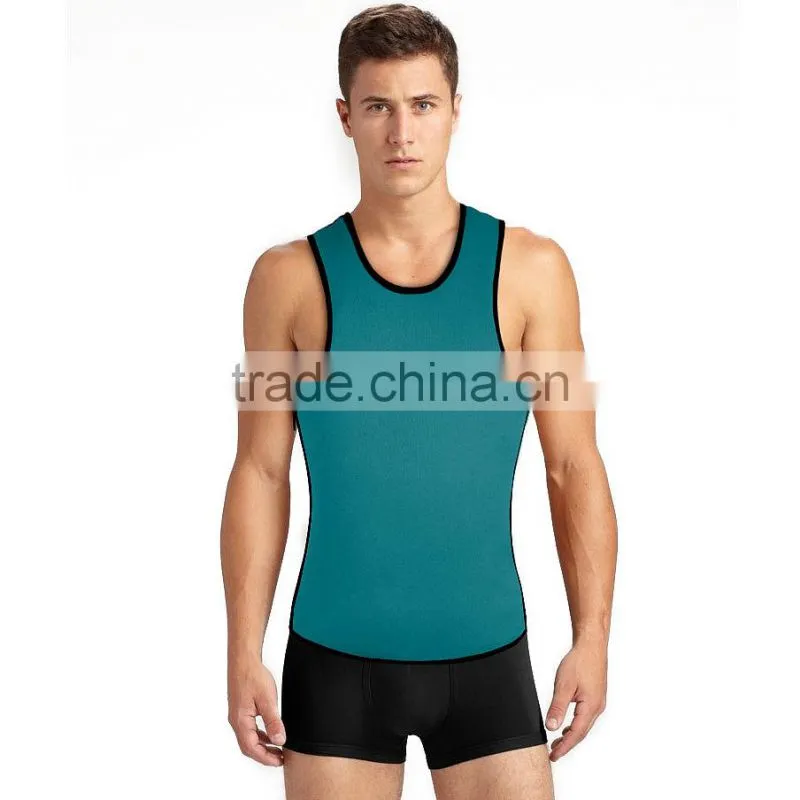 ultra sweat neoprene materials men sweat shape wear with zip