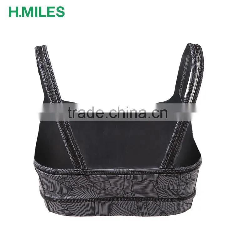 Oem Design women's fully sublimation print quickdry fitness Singlet bra