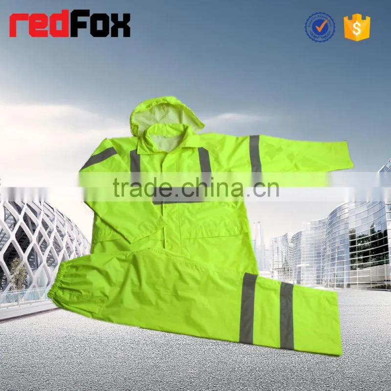 wholesale reflective safety cycling rain jacket