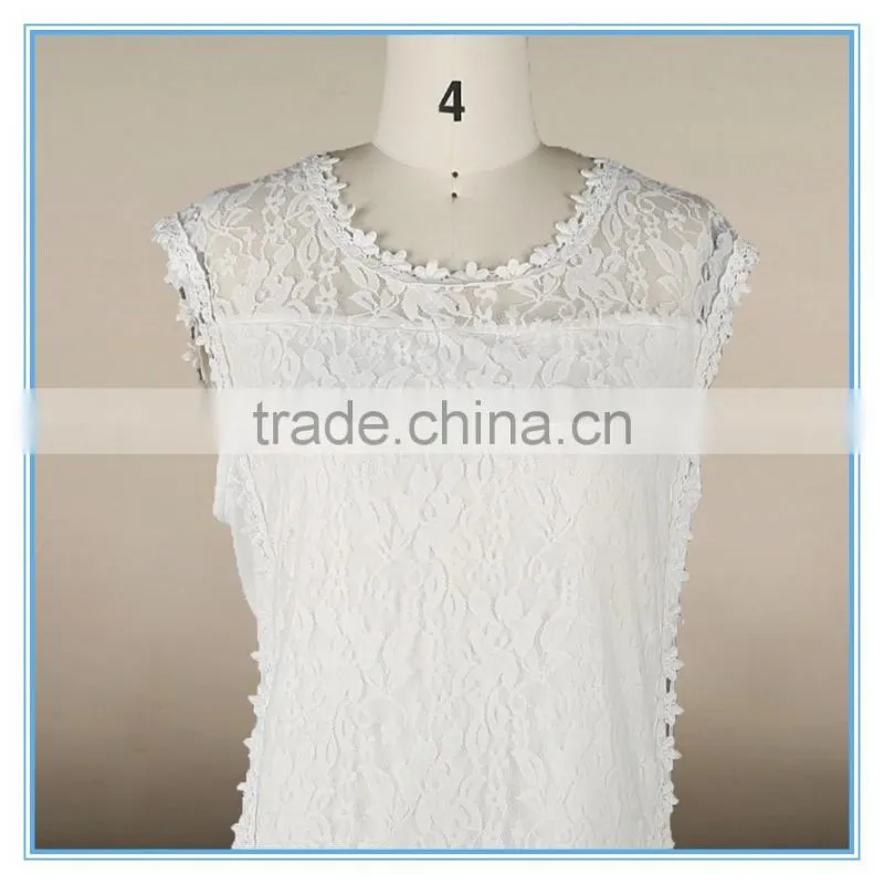 Latest White Sexy Women's Halterneck Slim Fit Lace Casual Tank Top