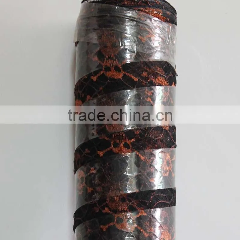 halloween tulle fabric skull printed polyester fabric soft stretch polyester fabric
