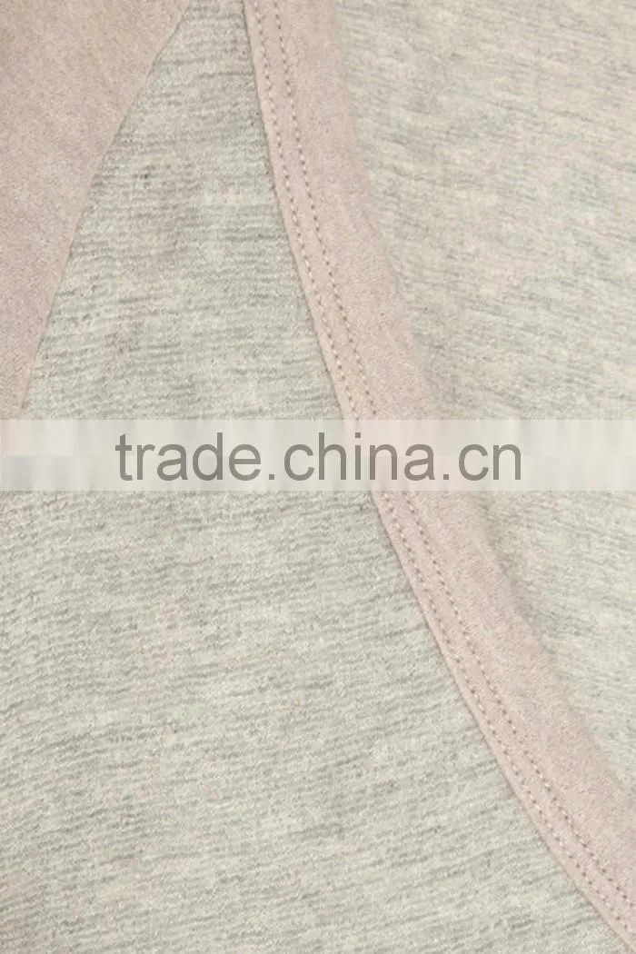 New design v neck two tone raglan t-shirt oem
