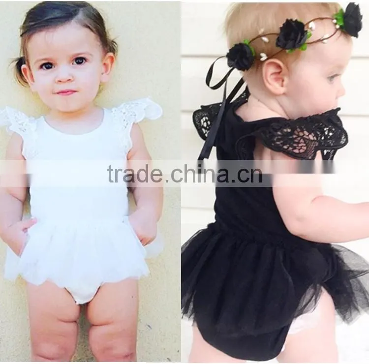 Chinese Clothing Manufacturers Australia Style Cotton Ruffle Lace Baby Girl Clothes