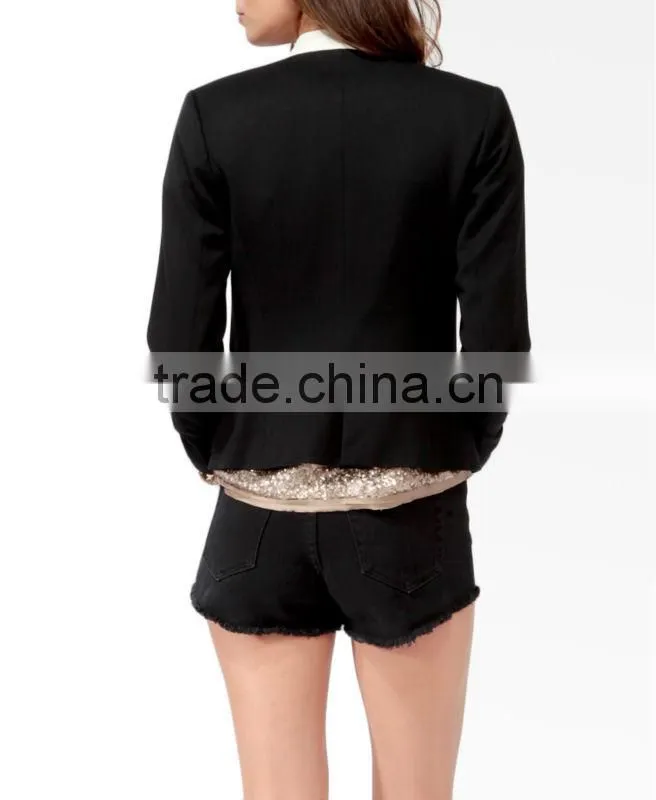 Contrast Shawl Collar Blazer