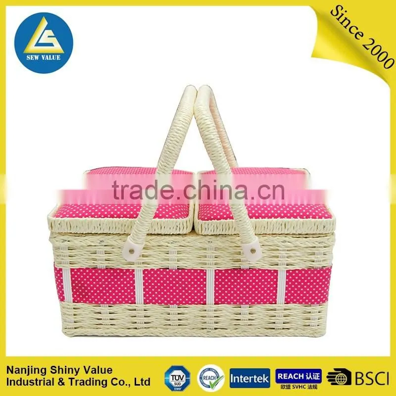 hand embroidery hanging basket for sewing needlework at home basket gift