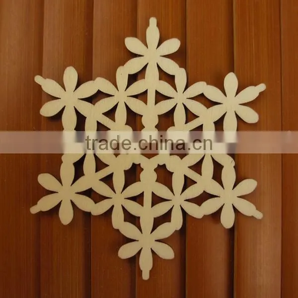 Customized Snowflake Decorations Wood Craft Hanging Accessories