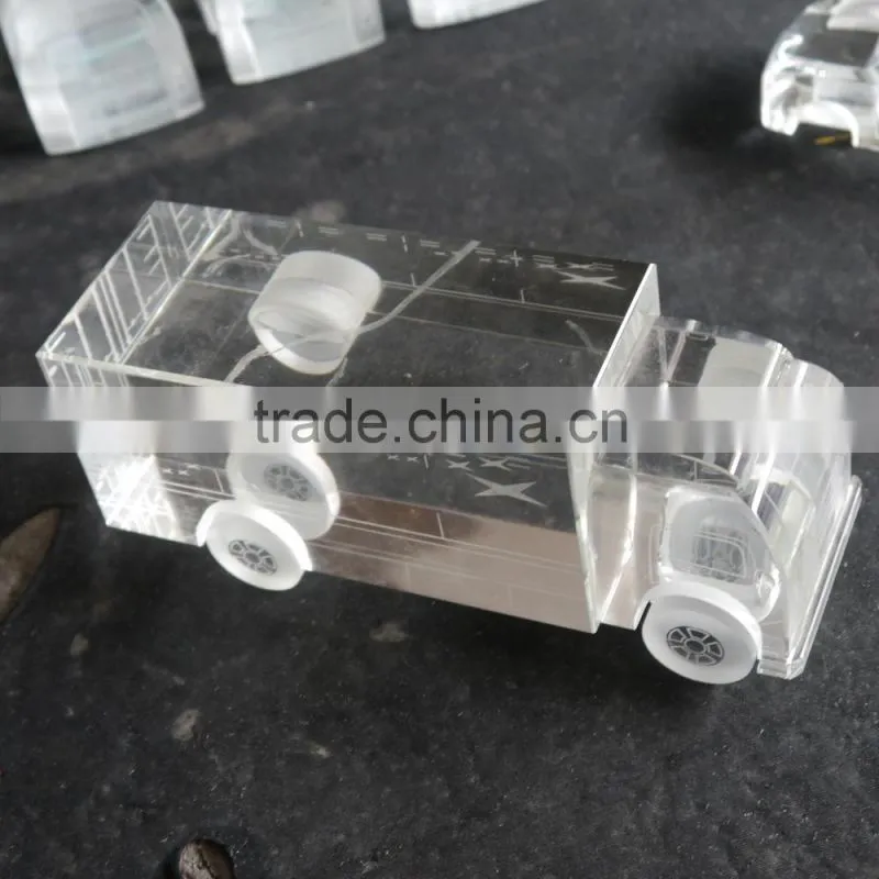 Noble Customized Made Crystal Glass Car model For Souvenir gift