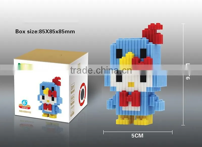 2017 Hot Sale Cartoon Figure Mode 3D Mini Diamond Intelligence Development Building Blocks for Childrens As Gift Toys