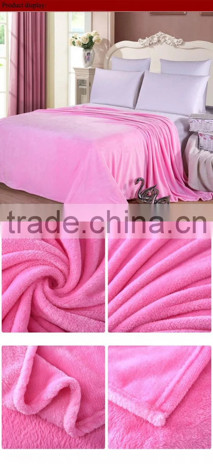 Bed sheet flannel blanket plush baby blanket gray