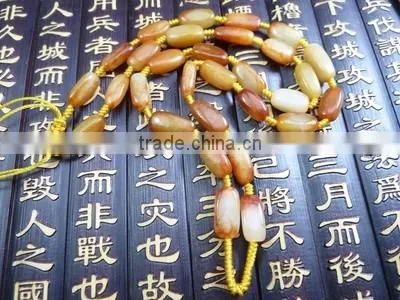 jewels jade Hetian jade necklace Hetian jade seed makings red-skinned handmade seed makings necklace sings of original rock